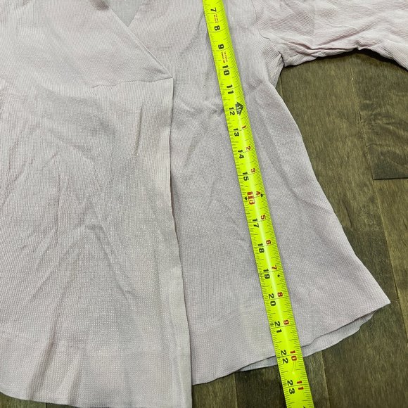 COS Cross Over Front V-neck Pale Pink Blouse sz 4 - Picture 11 of 12